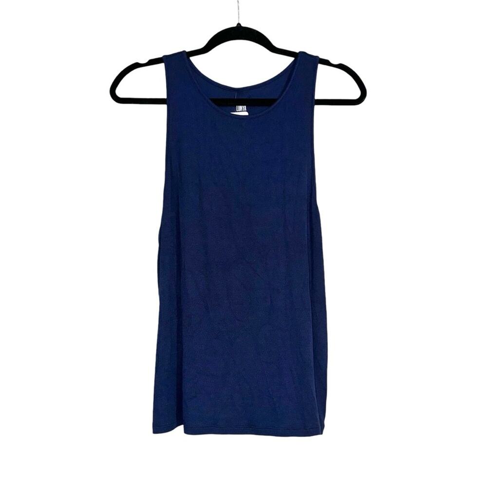 NWT Lunya Ribbed Navy Tank XL